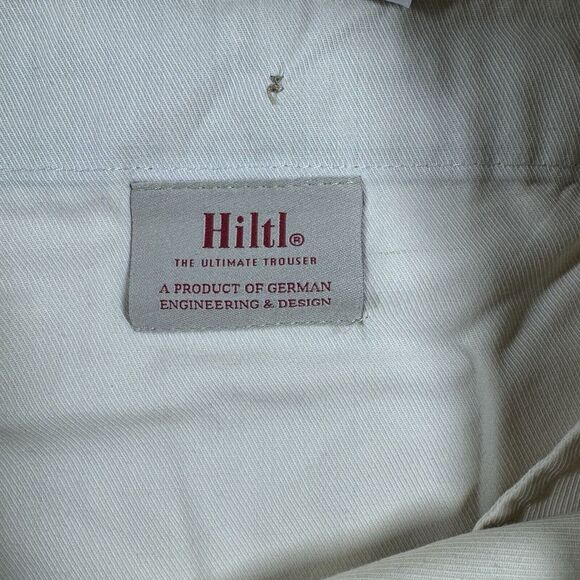 Hiltl Men's Flat Front‎ Stretch Dress Pants Khaki 36x29 German Business - Picture 2 of 9